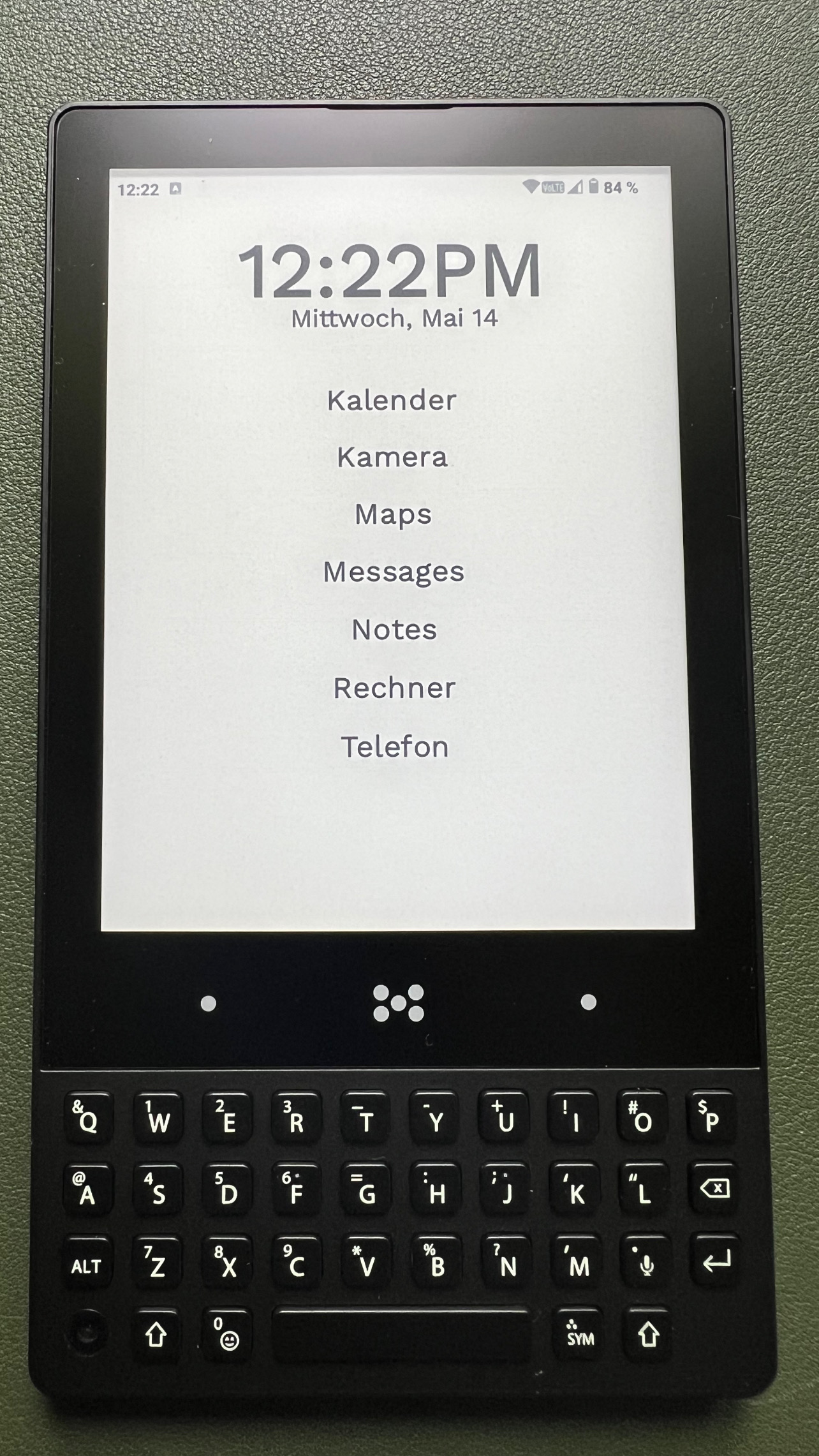 Minimalphone in der Draufsicht